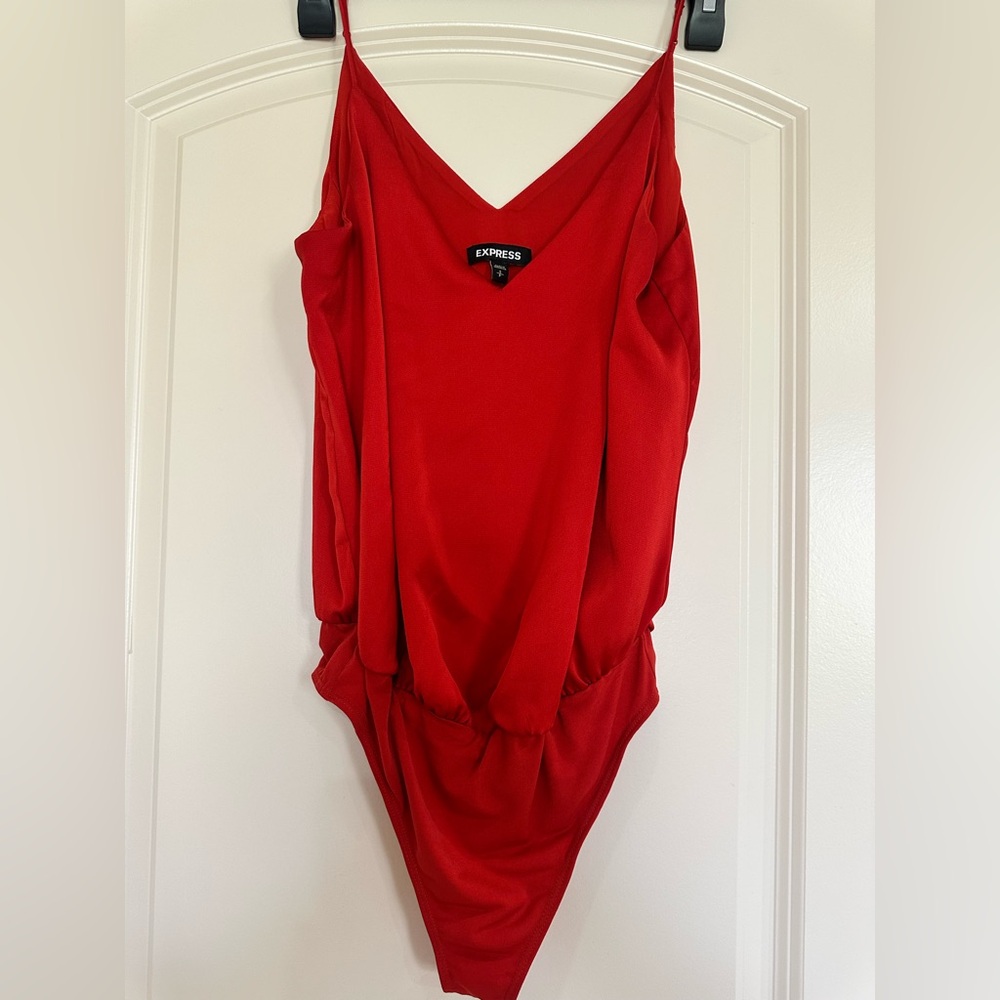 Express Scarlet V-Neck Bodysuit